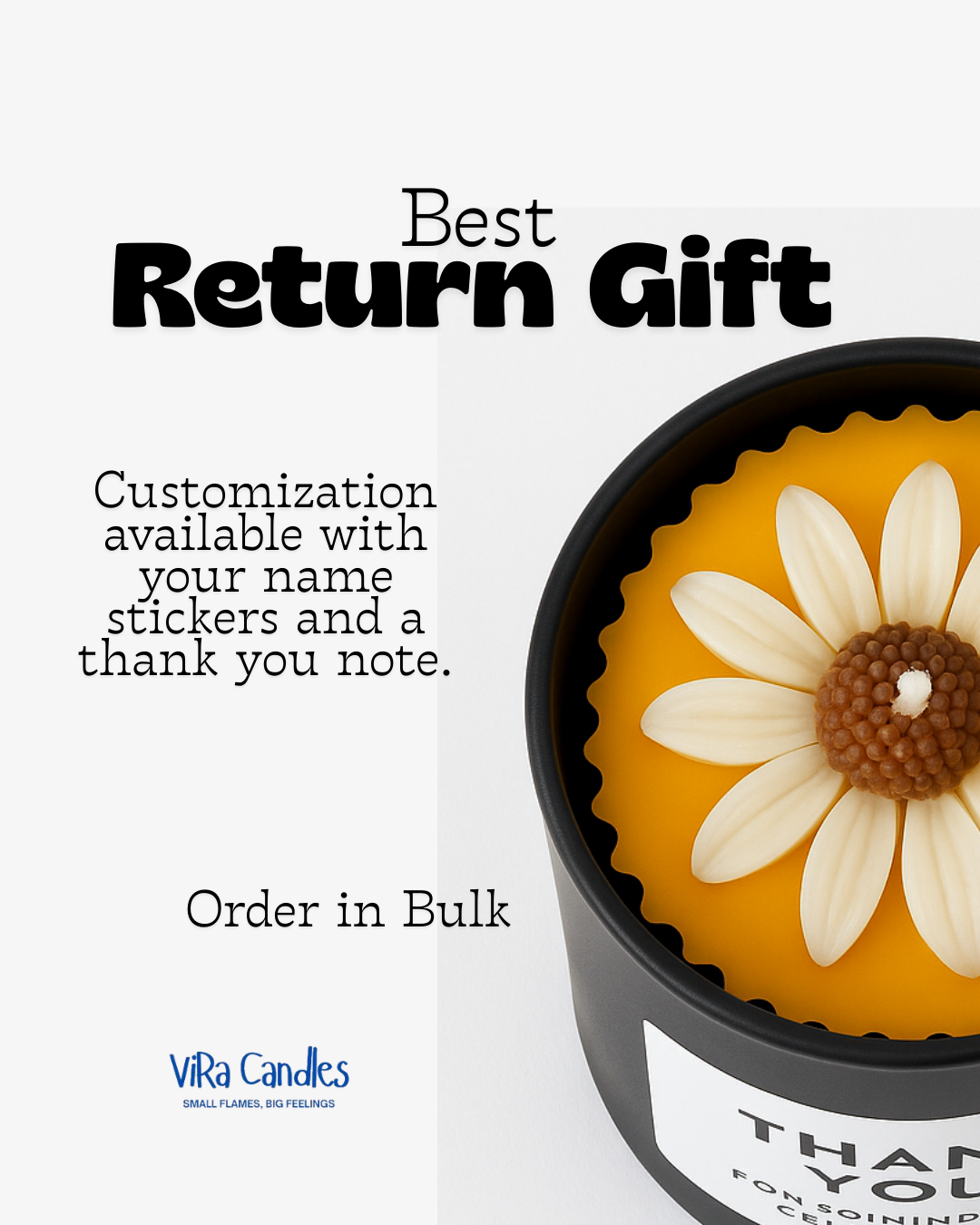 Scented Candle in a Black Glass